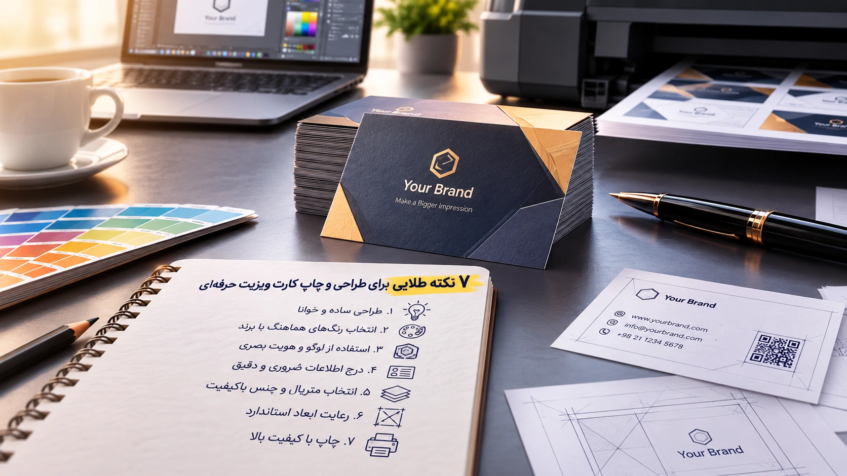 ۷ نکته طلایی برای طراحی و چاپ کارت ویزیت حرفه‌ای